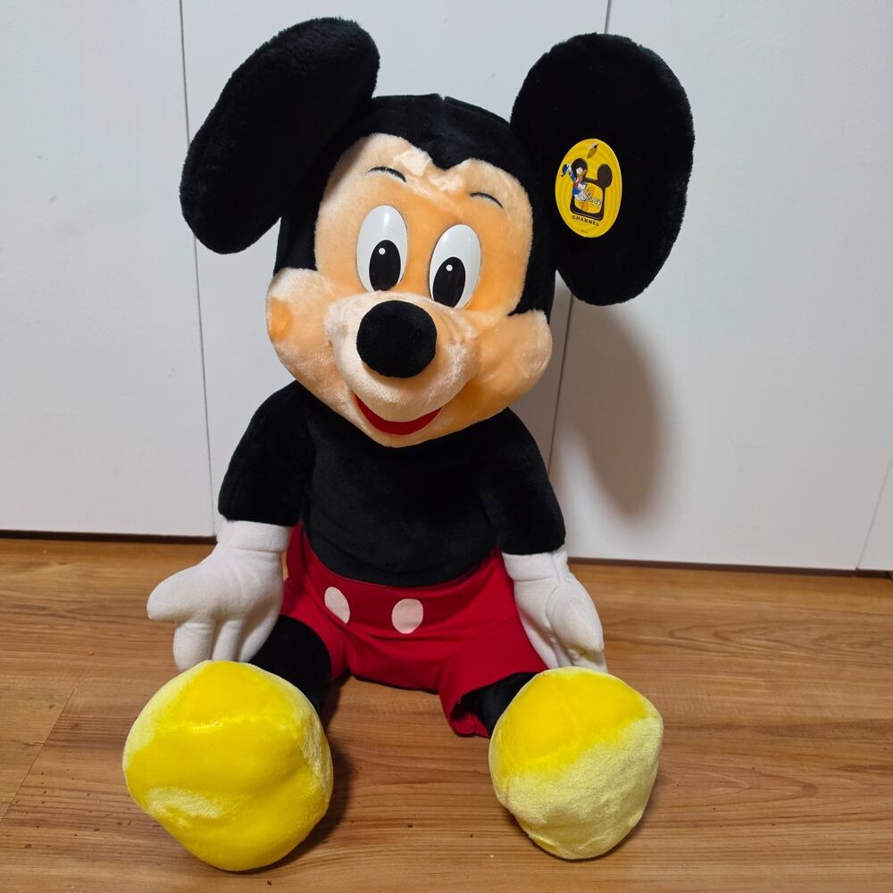 Vintage 1987 Mickey Mouse Plush The Disney Channel Promotional Hang Tag Korea
